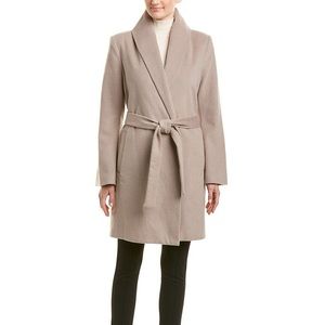 T Tahari Gabrielle Coat in Brown Sugar